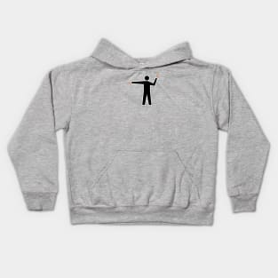 Airplane Marshaller LEFT Signal Kids Hoodie